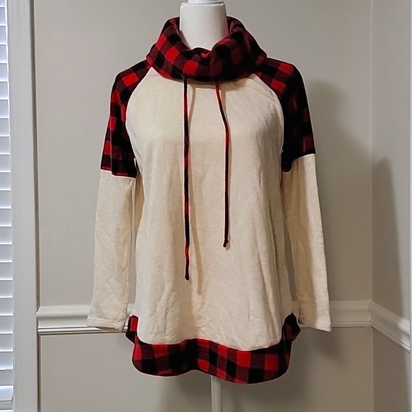 Hailey & Co. Colorblock Cowl Neck Top - Picture 1 of 9